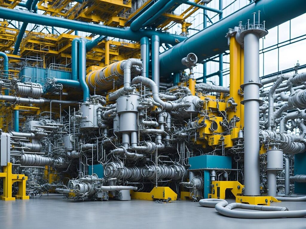 Persluchtinstallatie in een industriële omgeving