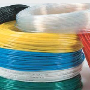 Rollen persluchtslang van polyurethaan PU 98 MB-LONGLIFE in zwart, geel, blauw, groen, rood en naturel